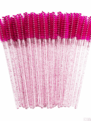 Cepillos para cejas y pestañas con efecto glitter desechables