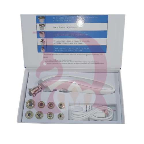 Equipo profesional de microdermoabrasión con puntas de diamante